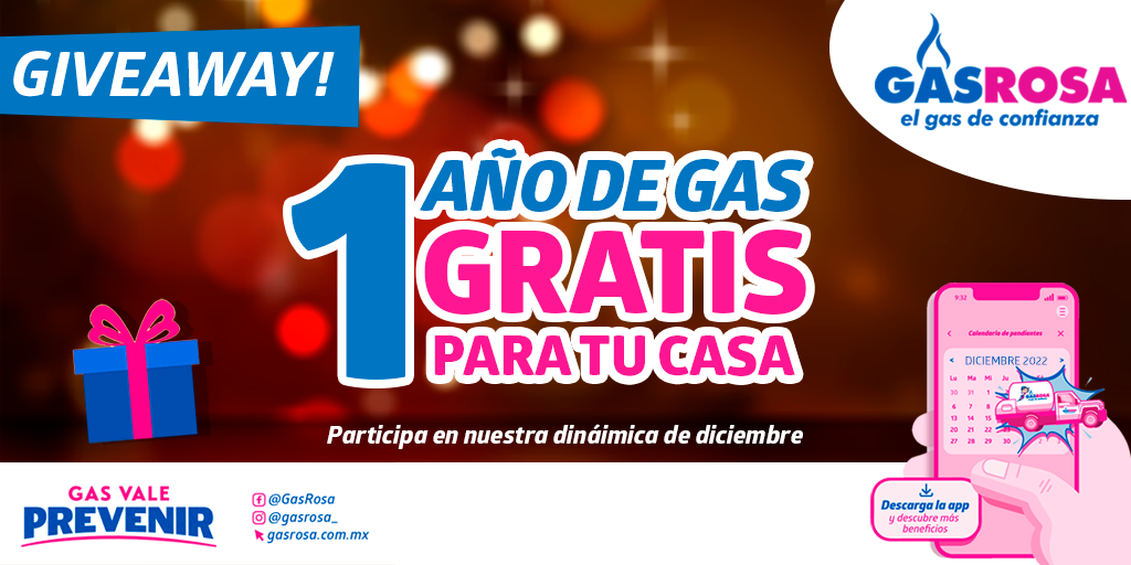 Términos y condiciones dinámica 1 año de Gas Rosa gratis Gas Rosa